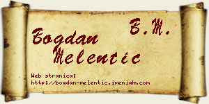 Bogdan Melentić vizit kartica